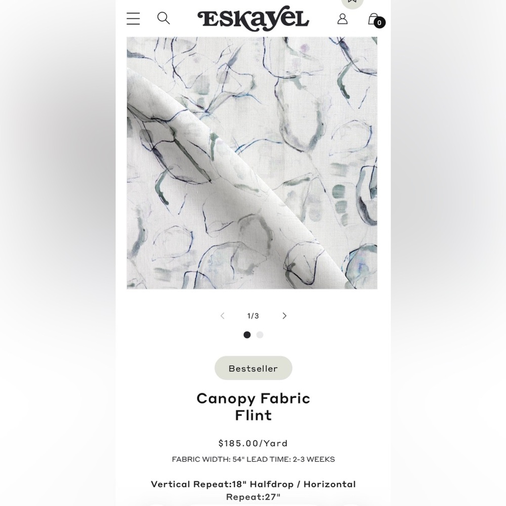 Eskayel Canopy Flint 2 yds